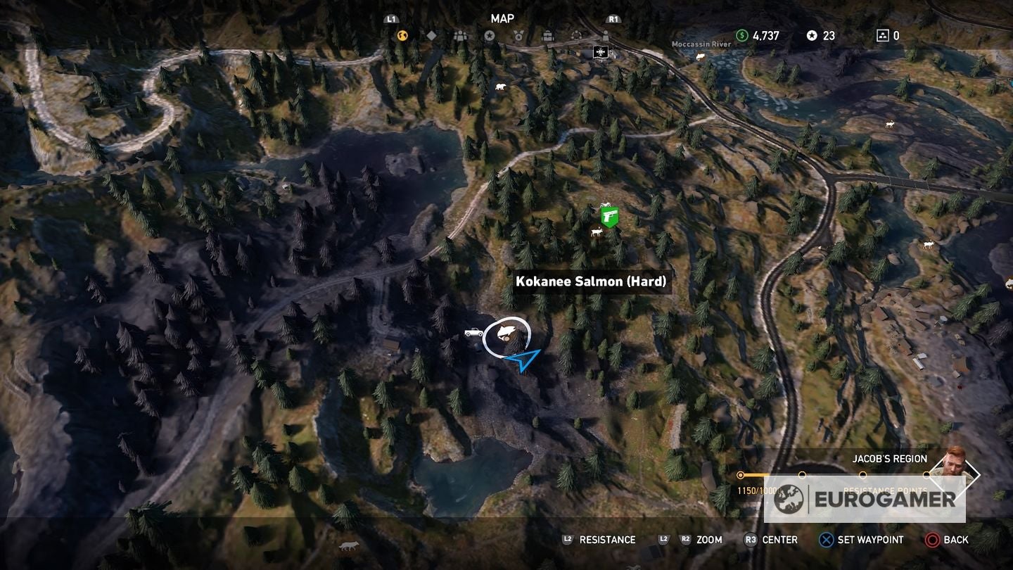 Far Cry 5 Bass, Salmon, Sturgeon and Trout locations